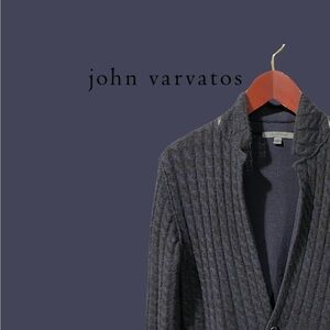 Stunning Cableknit Cashmere Black&Blue Sweater Blazer